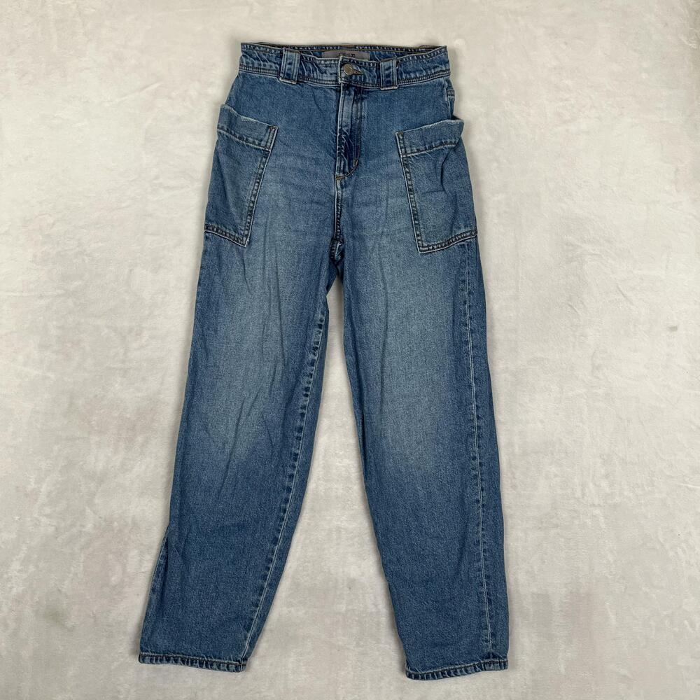 Joe's Barrel Maputo Cargo Jeans Womens 24 Blue Medium Wash High Rise Denim